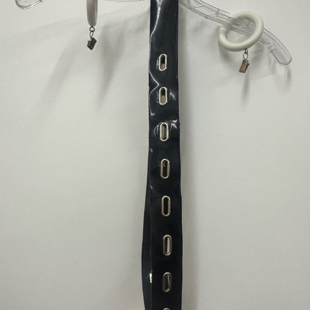 Black Belt with Silver Eyelets